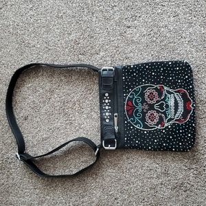 Women's Bling Sugar Skull Purse